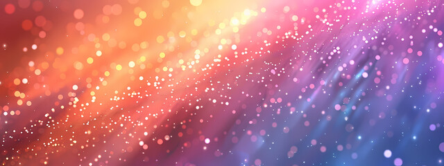 Obraz premium A vibrant abstract background featuring sweeping waves of colorful gradients and sparkling light particles, creating a dreamy atmosphere.
