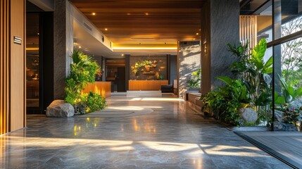 Fototapeta premium Modern Hotel Lobby Interior Design
