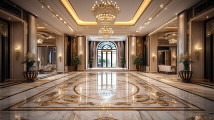 Obraz premium Luxury Interior Design of a Grand Foyer