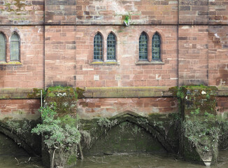 Disused hydro-electric and pumping station on the site of the old dee mill in Chester