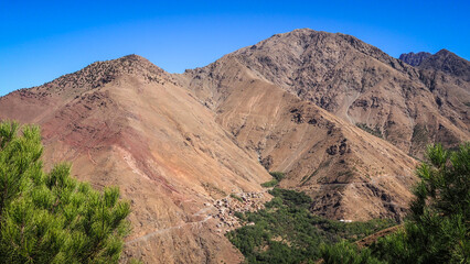 The landscape of Imlil Valley in Morocco