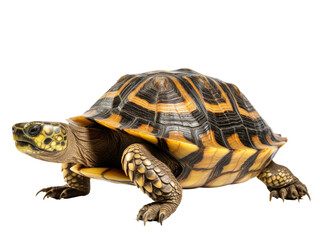 Realistic Turtle image on transparent background. Ai generated.