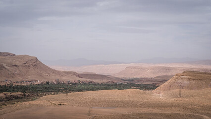 The landscape of Ait Benhaddou in Morocco