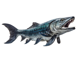 Naklejka premium Realistic fish image on transparent background. Ai generated.
