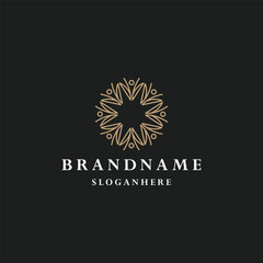 Star Flower logo icon design template vector illustration