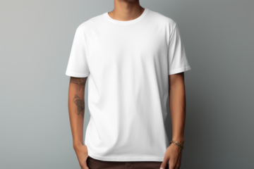 PNG men's t-shirt mockup design, transparent design