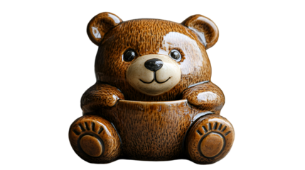 a brown bear shaped ceramic object