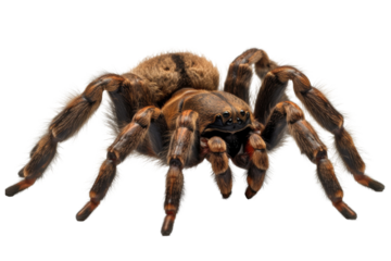 Realistic Tarantula image with a transparent background. Ai generated.