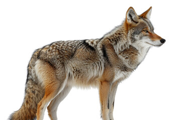 Fototapeta premium Realistic Wolf image with a transparent background. Ai generated.