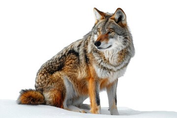 Obraz premium Realistic Wolf image with a transparent background. Ai generated.