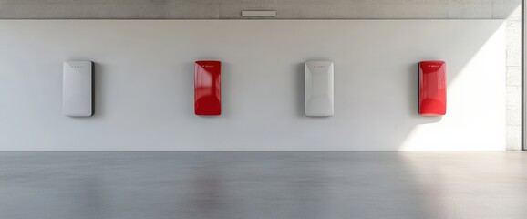 Alternative electric energy storage with modern wall-mounted battery packs for efficient power solutions