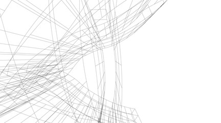 Architectural drawing. Futuristic background vector illustration
