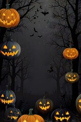 Fototapeta premium halloween background with pumpkin