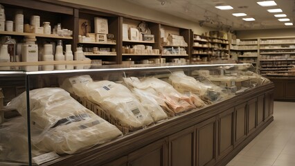 A buffet table overflowing with fresh, delicious food, from sweet pastries to savory meats, fruits to vegetables, all displayed in a vibrant market