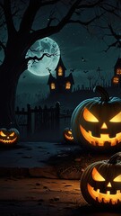 halloween background with pumpkin