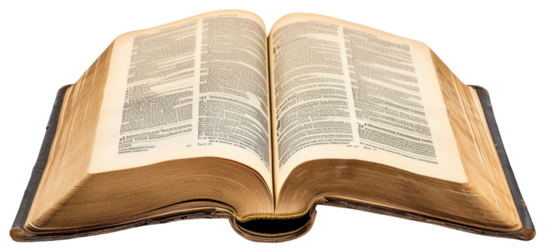 PNG Open vintage book with text