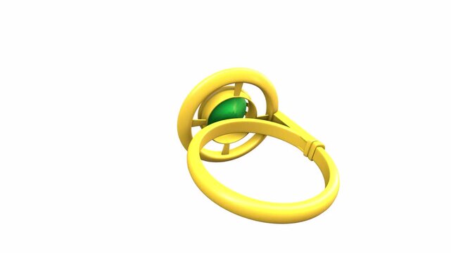 3D rendering of colorful toy rattle spinning in bright background