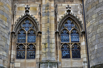 Poitiers, France - March 26th 2016 : The Palace of the Counts of Poitiers, in the Angevin Gothic style. These are the former count's palace of Poitiers and the former ducal palace of Aquitaine.