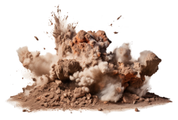 PNG  Explosion dust destruction splattered.