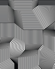 Abstract decorative monochrome stripes pattern background