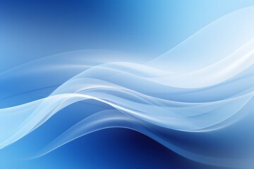 Fototapeta premium Abstract blue and white background with smooth lines.