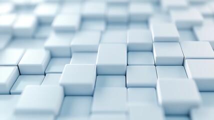 A serene arrangement of blue cubes creates a visually appealing abstract texture, perfect for backgrounds and modern designs.