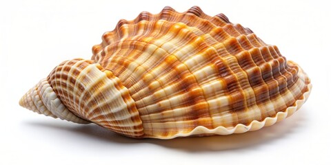 Obraz premium Isolated seashell for use as decoration element, seashell, isolated, decoration, element, beach, ocean, natural, shell, marine