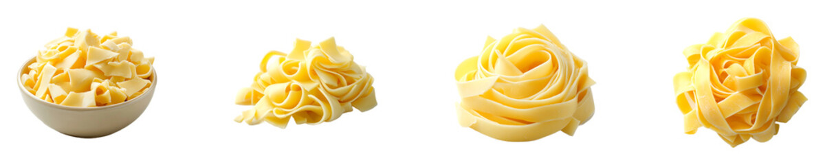 Set, collection of Butter curls for cooking isolated on transparent background.