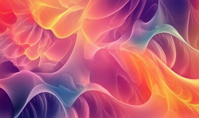Obraz premium Abstract illustration featuring a vibrant fractal background
