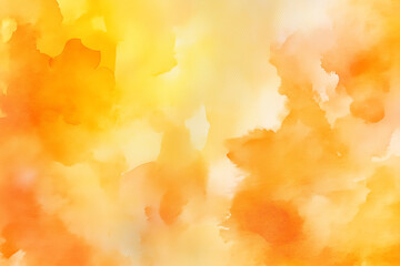 黄色とオレンジの水彩テクスチャ, 背景素材