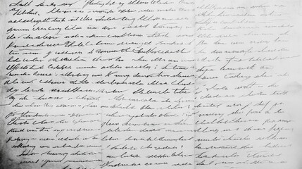 Abstract background handwritten vintage style letter in cursive. Script, calligraphy ink writing