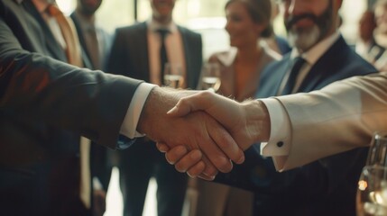 Professional Handshake at a Business Event