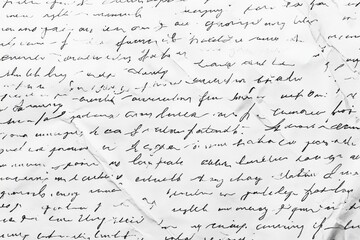 Abstract background handwritten vintage style letter in cursive. Script, calligraphy ink writing