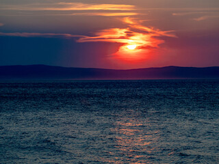 Sonnenuntergang über dem Meer