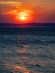 Sonnenuntergang über dem Meer