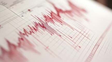 Scientific analysis of earthquake seismograph for geology research and data interpretation