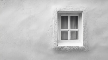 Explain how the isolated window in the image could symbolize longing or a desire for connection in a narrative context,