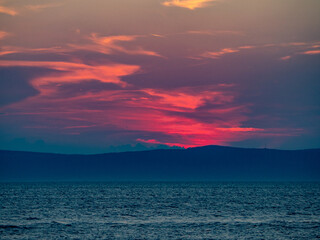 Sonnenuntergang über dem Meer