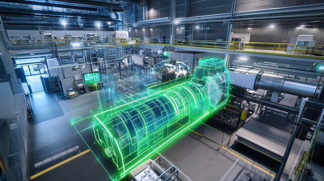 Digital twins providing real-time insights in an Industry 4.0 facility.