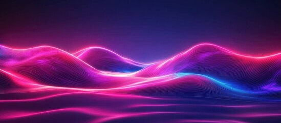 Neon Wave Art Ai Generated Neon Render Ai Designed Elements