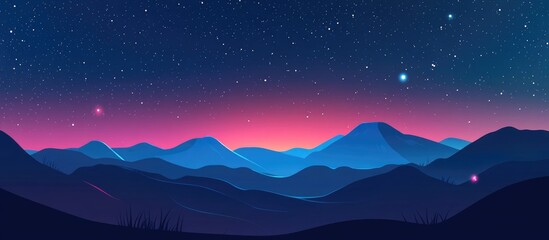 Stunning Outer Space Background With Digital Stars In Night Sky