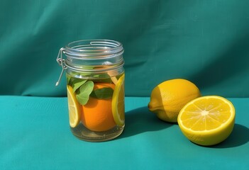 jar of honey and lemon