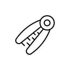 Hair clip outline icons, minimalist vector illustration ,simple transparent graphic element .Isolated on white background