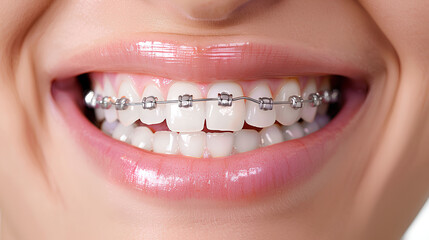 woman's teeth are clean and neat