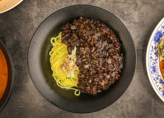 jajangmyeon, black-bean-sauce noodles