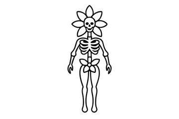illustration of a person with flower