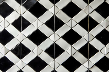 Obraz premium black and white tiles