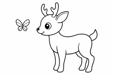 reindeer with christmas vector