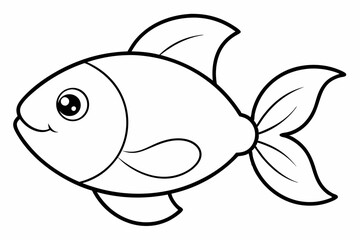 cartoon fish coloring page