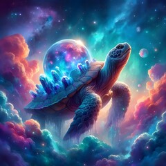 Turtle sky galaxy crystal
